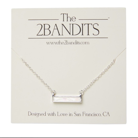 The2Bandits Jewelry - The2Bandits Athens Opal Bar Necklace